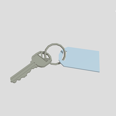 Key with tag